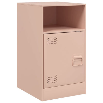 Yöpöydät 2 kpl pinkki 34,5x39x62 cm teräs
