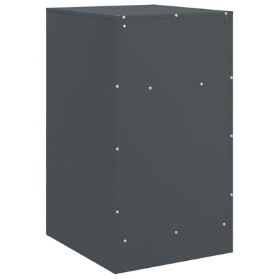 Yöpöydät 2 kpl antrasiitti 34,5x39x62 cm teräs