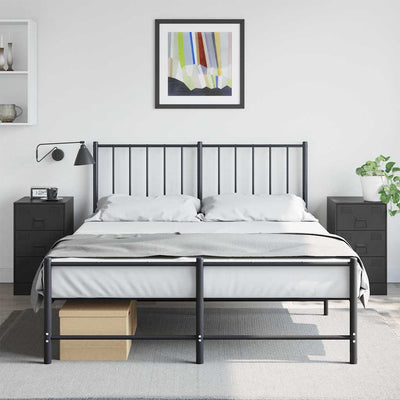 Musta yöpöydät Calatori 34,5x39x62cm (2 kpl, teräs)