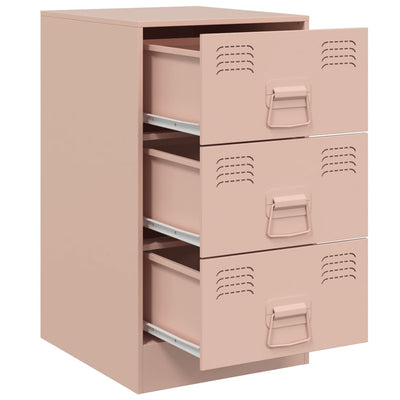Yöpöydät 2 kpl pinkki 34,5x39x62 cm teräs