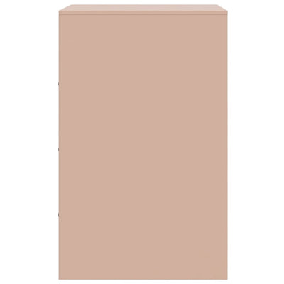 Yöpöydät 2 kpl pinkki 34,5x39x62 cm teräs