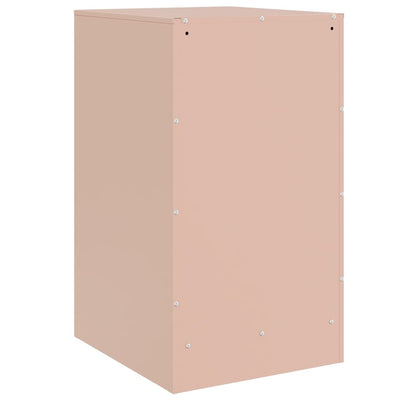 Yöpöydät 2 kpl pinkki 34,5x39x62 cm teräs