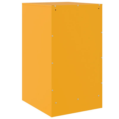 Yöpöydät 2 kpl sinapinkeltainen 34,5x39x62 cm teräs