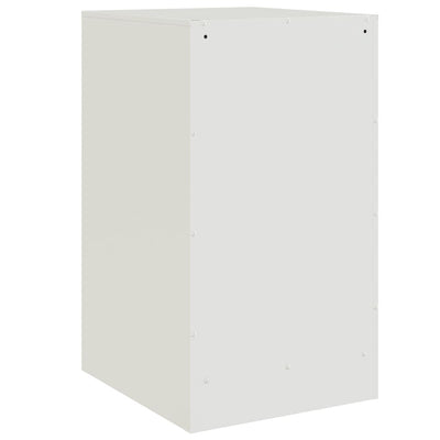 Yöpöydät 2 kpl valkoinen 34,5x39x62 cm teräs