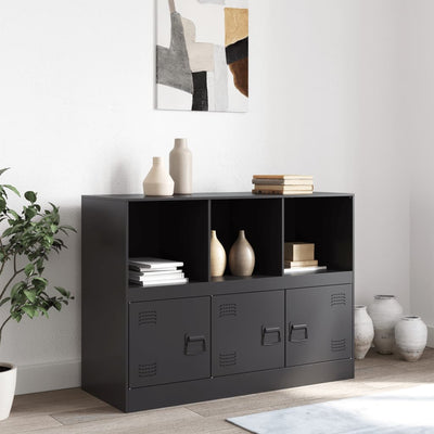 Senkki musta 99x39x73 cm teräs