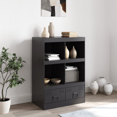 Kaappi musta 67x39x95 cm teräs