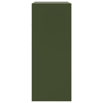 Senkki oliivinvihreä 67x39x95 cm teräs