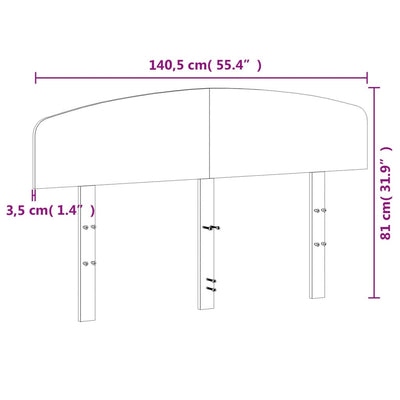 Ruskea sängynpääty Aftenica 135cm (mänty)