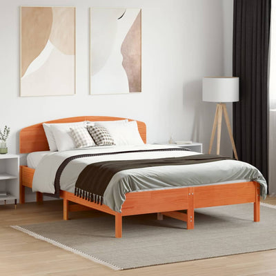 Ruskea sängynpääty Aftenica 120cm (mänty)