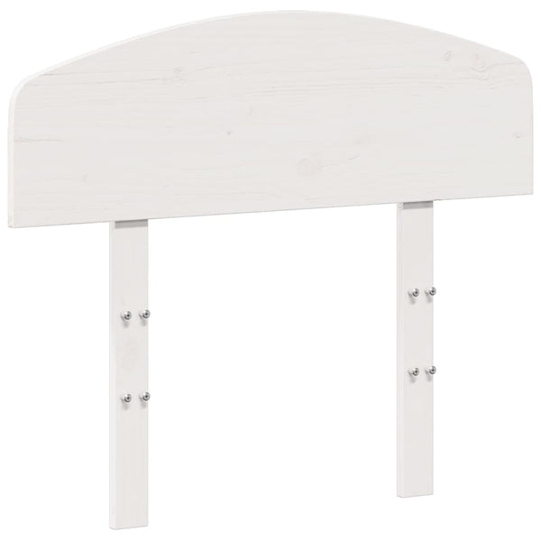 Sängynpääty valkoinen 75 cm täysi mänty
