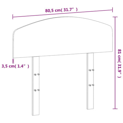 Sängynpääty ruskea 75 cm täysi mänty