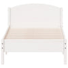 Valkoinen sängynrunko sängynpäädyllä Geambac 90x200cm (mänty)