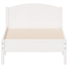 Valkoinen sängynrunko päädyllä Geambac 75x190cm (mänty)