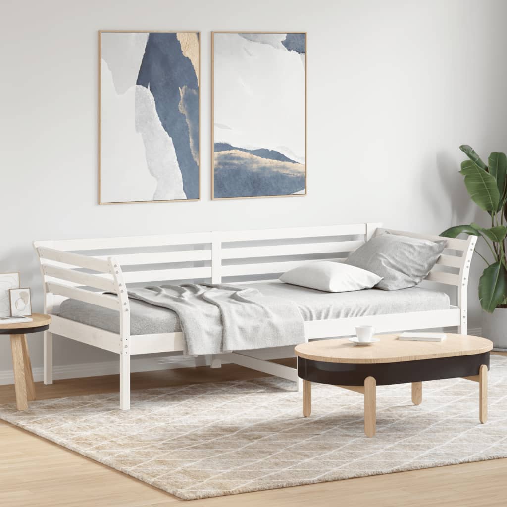 Valkoinen sohvasänky Damiano 90x200cm (mänty)