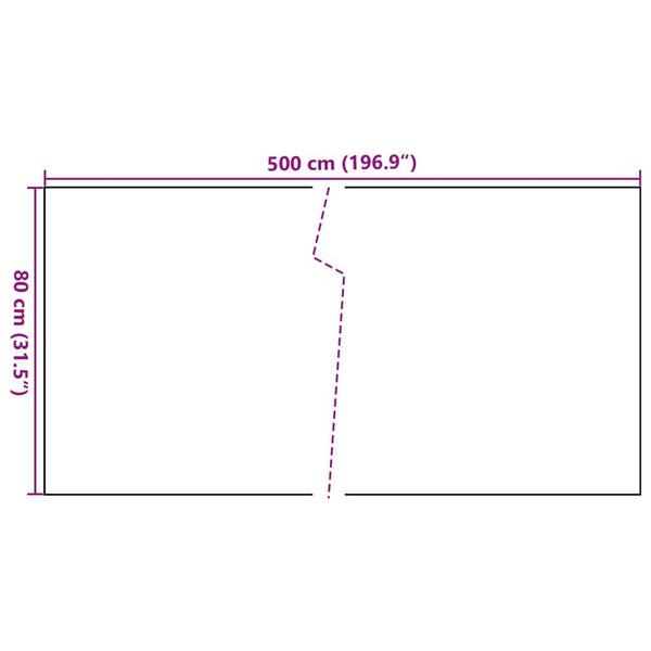 Parvekesuoja ruskea ja musta 500x80 cm polyrottinki
