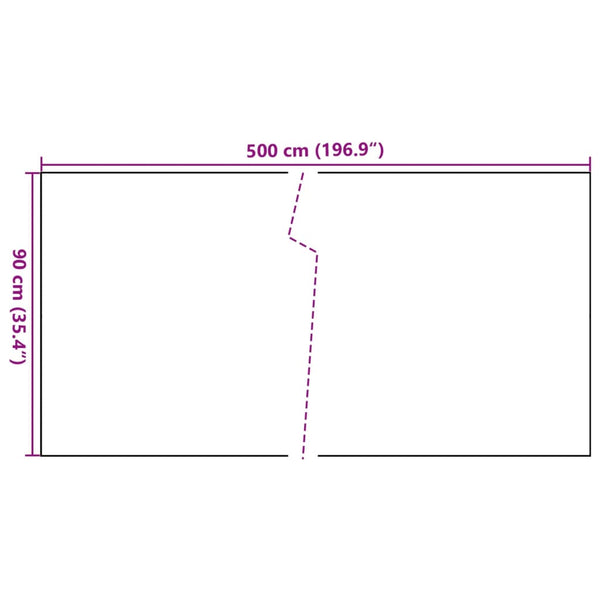 Parvekesuoja ruskea ja musta 500x90 cm polyrottinki