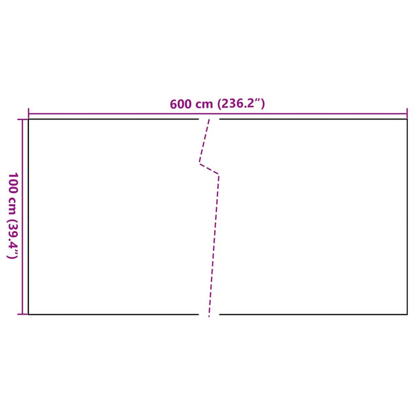 Parvekesuoja ruskea ja musta 600x100 cm polyrottinki