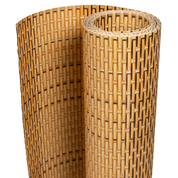 Parvekesuoja vaaleanruskea 600x80 cm polyrottinki