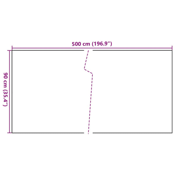 Parvekesuoja musta 500x90 cm polyrottinki