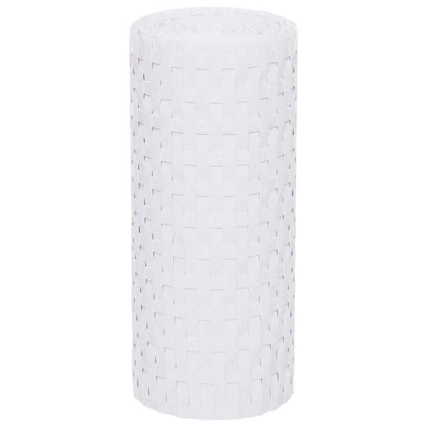 Parvekesuojat 5 kpl valkoinen 255x19 cm polyrottinki