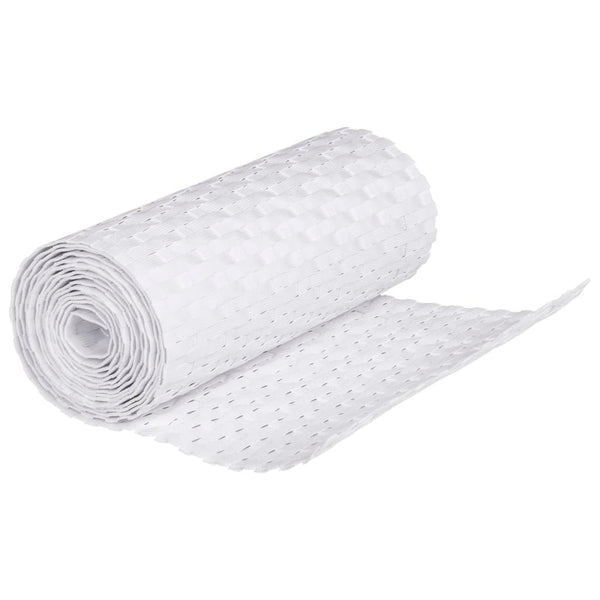 Parvekesuojat 5 kpl valkoinen 255x19 cm polyrottinki