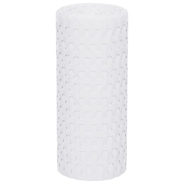 Parvekesuojat 10 kpl valkoinen 255x19 cm polyrottinki