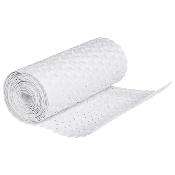 Parvekesuojat 10 kpl valkoinen 255x19 cm polyrottinki