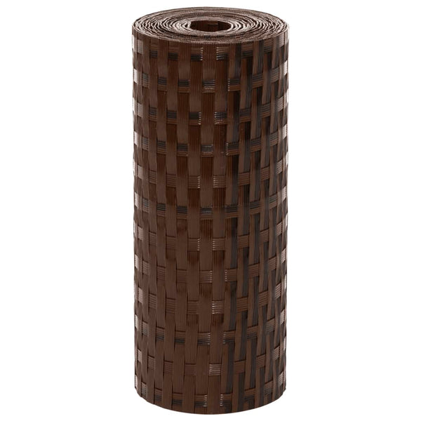 Parvekesuojat 5 kpl ruskea ja musta 255x19 cm polyrottinki