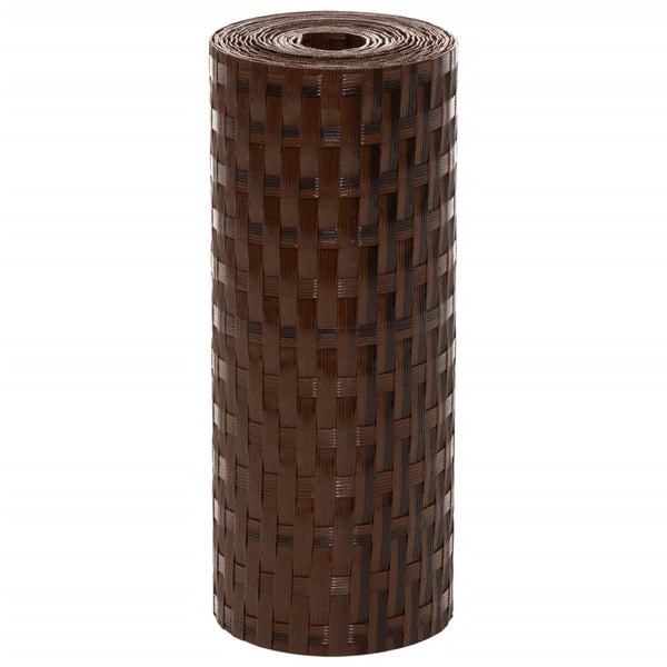 Parvekesuojat 10 kpl ruskea ja musta 255x19 cm polyrottinki