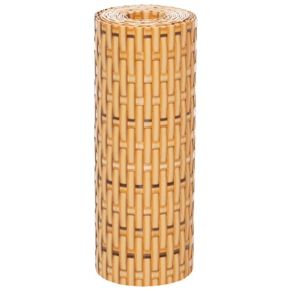 Parvekesuojat 10 kpl vaaleanruskea 255x19 cm polyrottinki