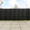 Parvekesuojat 5 kpl musta 255x19 cm polyrottinki