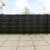 Parvekesuojat 10 kpl musta 255x19 cm polyrottinki