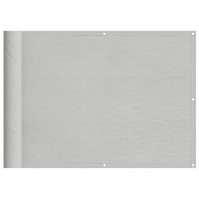 Parvekkeen suoja vaaleanharmaa 75x500 cm 100% Oxford polyesteri