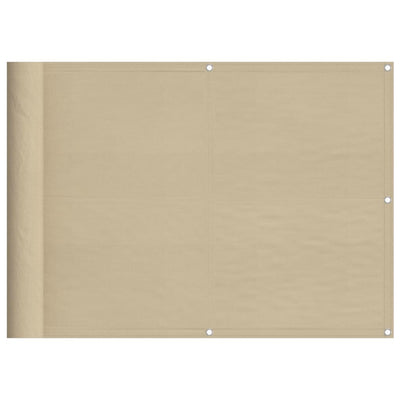 Parvekesuoja beige 75x800 cm 100% polyesteri Oxford kangas