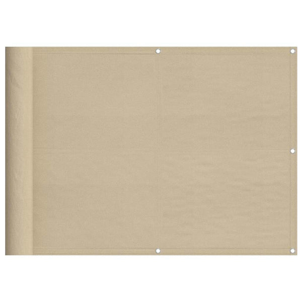 Parvekesuoja beige 75x1000 cm 100% polyesteri Oxford kangas