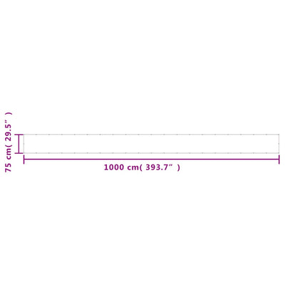 Parvekesuoja kerma 75x1000 cm 100% polyesteri Oxford kangas