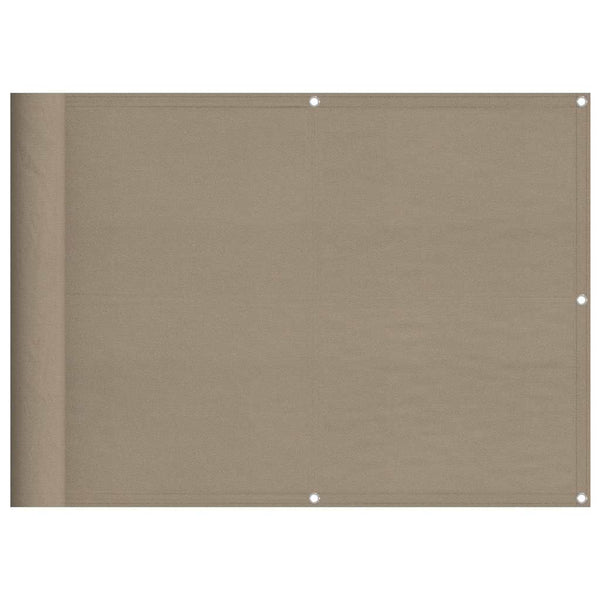 Parvekesuoja taupe 75x700 cm 100% polyesteri Oxford kangas