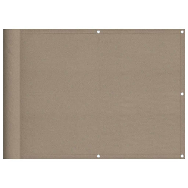Parvekesuoja taupe 75x1000 cm 100% polyesteri Oxford kangas