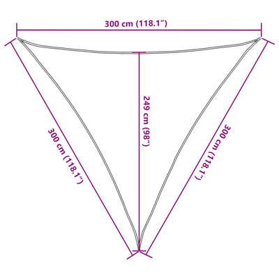 Aurinkopurje vaaleanharmaa 3x3x3 m 100% Oxford polyesteri