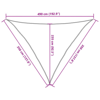 Aurinkopurje vaaleanharmaa 3,5x3,5x4,9 m 100% Oxford polyesteri