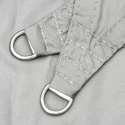 Vaaleanharmaa aurinkopurje Nicalaie 5x5x5 m (100% oxford polyesteri)