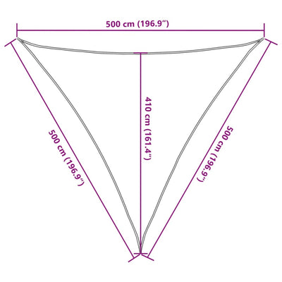 Aurinkopurje vaaleanharmaa 5x5x5 m 100% Oxford polyesteri