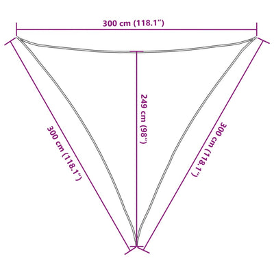 Aurinkopurje hiekka 3x3x3 m 100% Oxford polyesteri