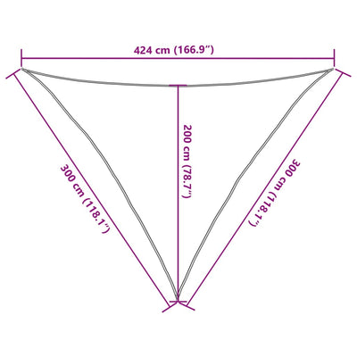 Aurinkopurje hiekka 3x3x4,24 m 100% Oxford polyesteri