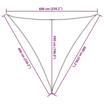 Aurinkopurje hiekka 6x6x6 m 100% Oxford polyesteri