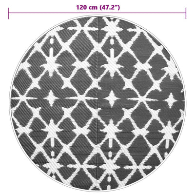 Sinivalkoinen ulkomatto Marianovici Ø120cm (pp)