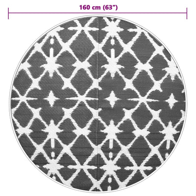 Sininen ja valkoinen ulkomatto Marianovici Ø160cm (pp)