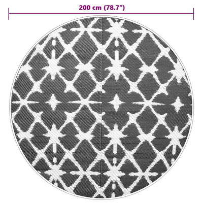 Sininen ja valkoinen ulkomatto Marianovici Ø200cm (pp)