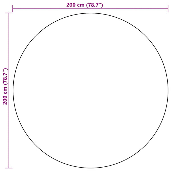 ARA KIL ulkomatto musta ja valkoinen Ø200 cm PP