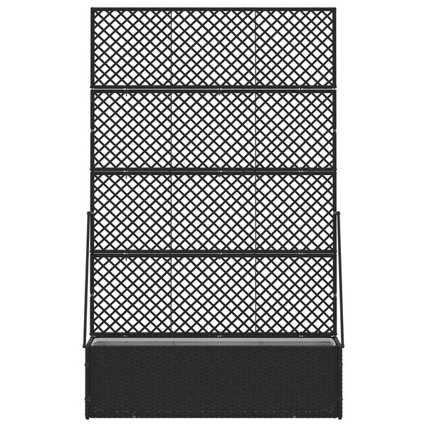 Puutarhan trellisi istuttaja Musta 105 x 30 x 170 cm Metalli